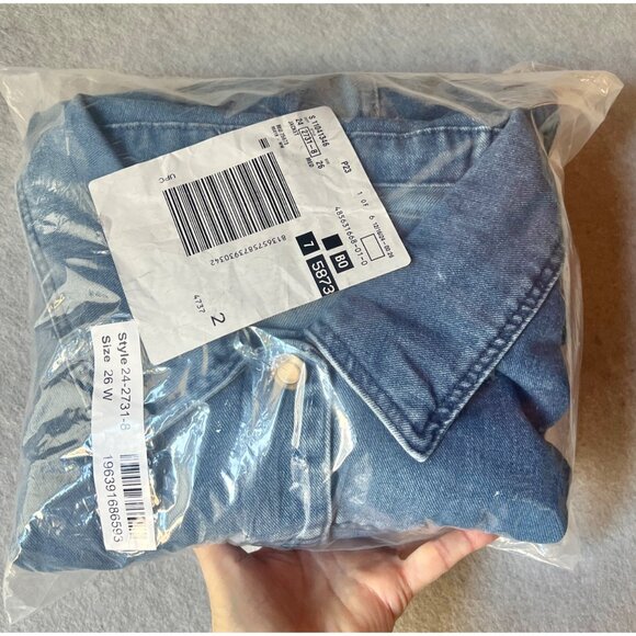 Jessica London Women's Denim Jacket Size 26W Button-Up Collared Long Sleeve - Picture 9 of 13